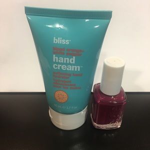 Bliss Blood Orange Hand Cream & Essie Nail Polish
